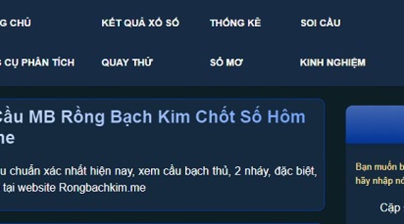 Rong bach kim | rongbachkim.me – Website soi cầu chuẩn nhất