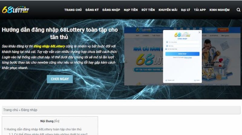 Review website 68Lottery.best – Trang chủ hợp pháp nhà cái 68Lottery